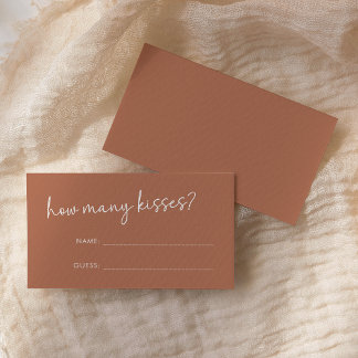 Terracotta Minimalistisches Drehbuch Wie viele Kis Begleitkarte