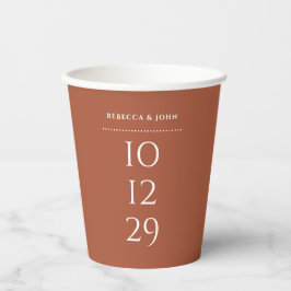 Terracotta Minimalistisches Special Pappbecher
