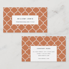 Terracotta Mittelmeer Marokko Beruflich Visitenkarte