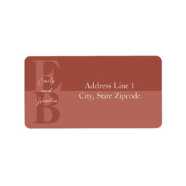 Terracotta Modern Boho Rücksendeadressen-Aufkleber Adressaufkleber