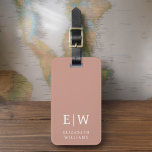 Terracotta Modern Monogram Minimalistisch Gepäckanhänger<br><div class="desc">Erleben Sie Ihre Reise mit unserem Classic Elegant Modern Minimalistischen Monogram Gepäcktag. Dieses liebevoll gestaltete Accessoire verbindet zeitlose Eleganz mit zeitgemäßem Minimalismus und sorgt dafür, dass sich Ihr Gepäck durch Eleganz hervorhebt. Dieses Gepäckanhänger ist mit Präzision und Liebe zum Detail gestaltet und ist mehr als nur ein praktisches Objekt; es...</div>
