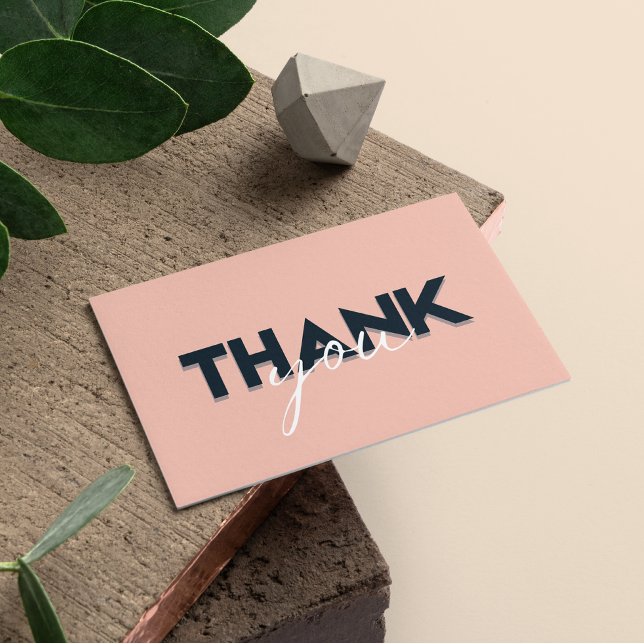 Terracotta Modern Simple Order Vielen Dank Visitenkarte (Terracotta Modern Simple Order Thank You Business Card)