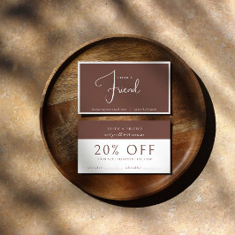 Terracotta | Moderne elegante Minimalistische Befa Visitenkarte