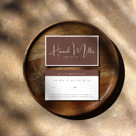 Terracotta | Moderne elegante Minimalistische Erne Visitenkarte