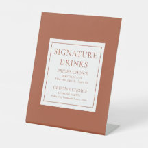 Terracotta Moderne klassische Unterschrift Drinks