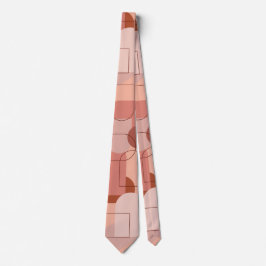 Terracotta Moderne Minimal Abstrakte Muster Hochze Krawatte