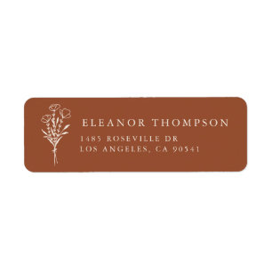 Terracotta Moderne Minimalistische Blumenstrauß