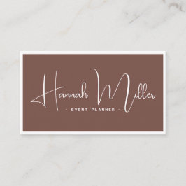 Terracotta | Moderner Minimalistischer QR-Code Visitenkarte