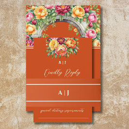 Terracotta Monogram Wedding Invitation Bly Band