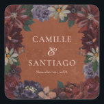 Terracotta Moody Floral Wedding Stickers<br><div class="desc">Fügen Sie eine Touch mit diesen Terracotta Hochzeitsaufklebern mit Moody Florals und Ihren individuellen Namen und Hochzeitstag. Perfekt als Umschlag Aufkleber oder zum Anziehen von Gastgeschenke Hochzeiten,  sind sie ein schlichtes,  aber stilvolles Detail für Ihren großen Tag.</div>