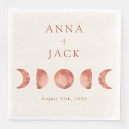 Terracotta Moon Phase Hochzeitsessen Napkins Serviette