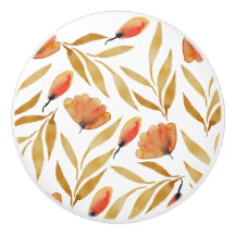 Terracotta Mustard Yellow Floral