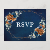 Terracotta Navy Blue Greenery Geometric UAWG Postc