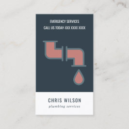 TERRACOTTA NAVY PLUMBER SERVICE PIPS PLUMBING VISITENKARTE