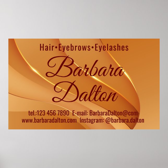 Terracotta Ocher Beige Gold Poster (Vorne)