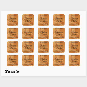 Terracotta Ocher Beige Gold Quadratischer Aufkleber
