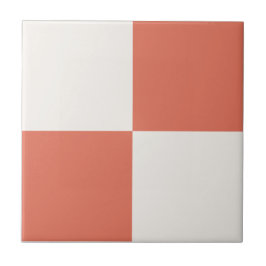 Terracotta & Off-White Square Box Stilvolles Muste Fliese