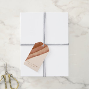 Terracotta Ombre   Minimalistisch Boho Geschenkanhänger