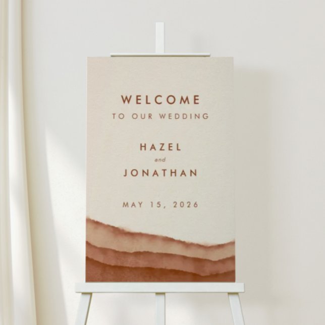 Terracotta Ombre | Minimalistisch Boho Wedding Wel Poster (Von Creator hochgeladen)