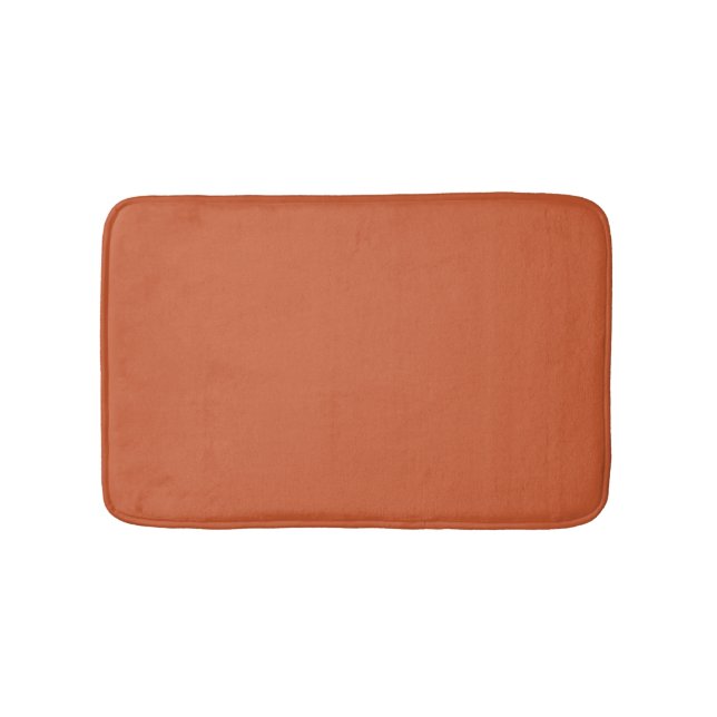 Terracotta Orange Solid Color Warm & Earthy Design Badematte (Vorderseite)