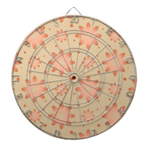 Terracotta-Orange und Sand-Beige delikate Tageszei Dartscheibe