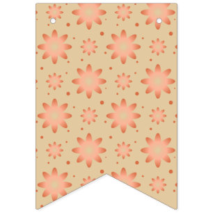 Terracotta-Orange und Sand-Beige delikate Tageszei Wimpelkette