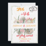 Terracotta Pampas Grass Wedding Announcement Save The Date<br><div class="desc">Announce your special day in elegant bohemian style with this Boho Floral Save the Date Card featuring warm terracotta tones, soft pampas grass accents, and delicate dried florals. Perfect for rustic, outdoor, garden, and fall weddings. This editable template allows you to customize names, wedding date, and location effortlessly. Designed to...</div>