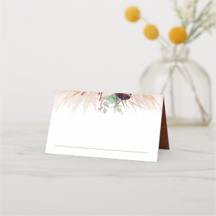 Terracotta Pampas Grass Wedding Platzkarte