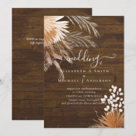 Terracotta Pampas Tropische Hochzeit