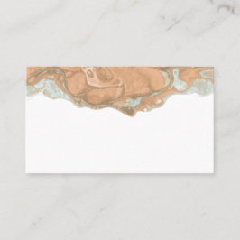 Terracotta Peach & Mint Minimalistische FLAT Platz Visitenkarte