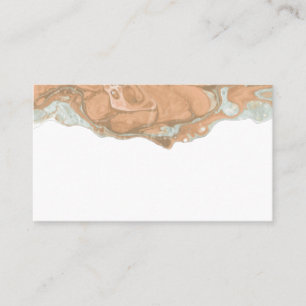 Terracotta Peach & Minze Minimalistische FLAT Plat Visitenkarte