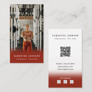 Terracotta Personal Trainer Fitness Athlete Foto Visitenkarte