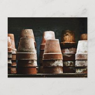 Terracotta Pflanze Pots Postkarte