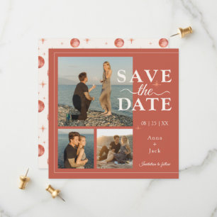 Terracotta Phase Lunaire 3 Photo Save the Date – B