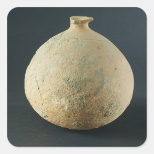 Terracotta pot, Kalibangan, 2300-1750 v. Chr. Quadratischer Aufkleber