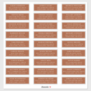 Terracotta   Private Guest Address Labels