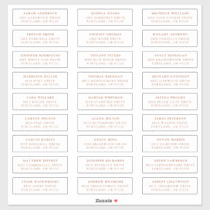 Terracotta Private Guest Address Labels