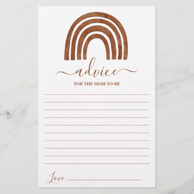 Terracotta Rainbow Advisor für die Mama, die Karte (Vorderseite)