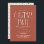 Terracotta Red Boho Polka Dot Christmas Party Einladung<br><div class="desc">Die Terracotta Rot Boho Polka dot Weihnachtsfeier ist die perfekte Party Einladung für Ihren modernen böhmischen Landgasthof-inspiriert Urlaub Gruß. Der klassische rustikale, aber zarte Schriftart verleiht ihm einen erdigen Vintagen Look und behalte ihn niedlich und einfach. Die Polka-Punkte kommen in Erdtönen wie Rot, Salbei, Rosa, Rosa, Terrakotta, Rost und Bräune....</div>