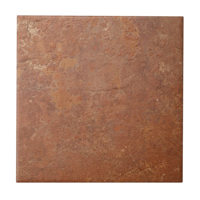 Terracotta red simple rustic  fliese (Vorderseite)