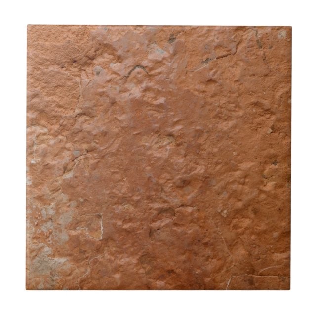 Terracotta red simple rustic  fliese (Vorderseite)