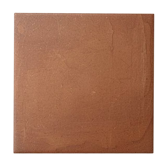 Terracotta red simple rustic  fliese (Vorderseite)