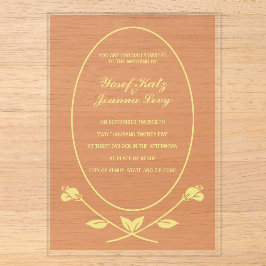 Terracotta Rose Akronylic Wedding Einladung