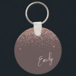 Terracotta Rose Gold Blush Pink Glitzer Monogram Schlüsselanhänger<br><div class="desc">Terracotta und Rose Gold - Blush Pink Sparkle Glitzer Script Monogram Name Keychains (Key Chain). Das macht den perfekten 16 Geburtstag,  Hochzeit,  Brautparty,  Jubiläum,  Babydusche oder Junggeselinnen-Abschied Geschenk für jemanden,  der Lieben glamourösen Luxus und schicke Stile.</div>