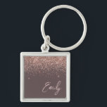 Terracotta Rose Gold Blush Pink Glitzer Monogram Schlüsselanhänger<br><div class="desc">Terracotta und Rose Gold - Blush Pink Sparkle Glitzer Script Monogram Name Keychains (Key Chain). Das macht den perfekten 16 Geburtstag,  Hochzeit,  Brautparty,  Jubiläum,  Babydusche oder Junggeselinnen-Abschied Geschenk für jemanden,  der Lieben glamourösen Luxus und schicke Stile.</div>
