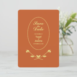 Terracotta-Rose Hochzeit Save The Date