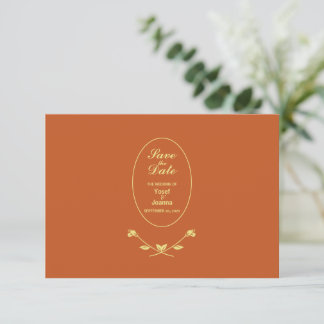 Terracotta Rose Wedding Response RSVP Card
