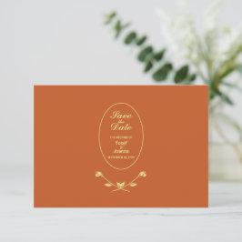 Terracotta Rose Wedding Response RSVP Card Karte