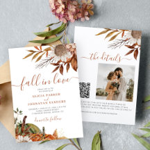 Terracotta Rost Blätter boho blumenreiche Hochzeit