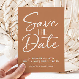 Terracotta Rust Copper Cream Boho Wedding Save The Date